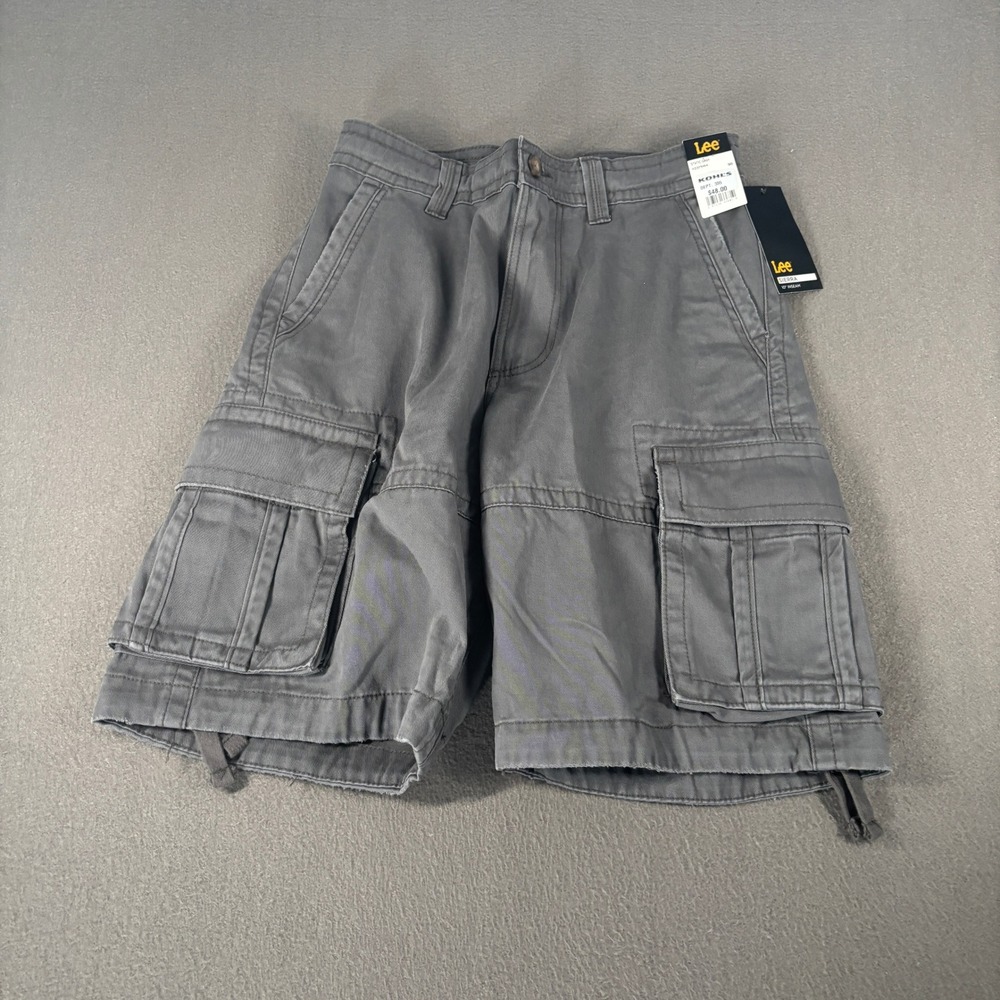 Lee Sierra Cargo Shorts Mens Size 30 Static Gray 10 Inch Inseam 112375164